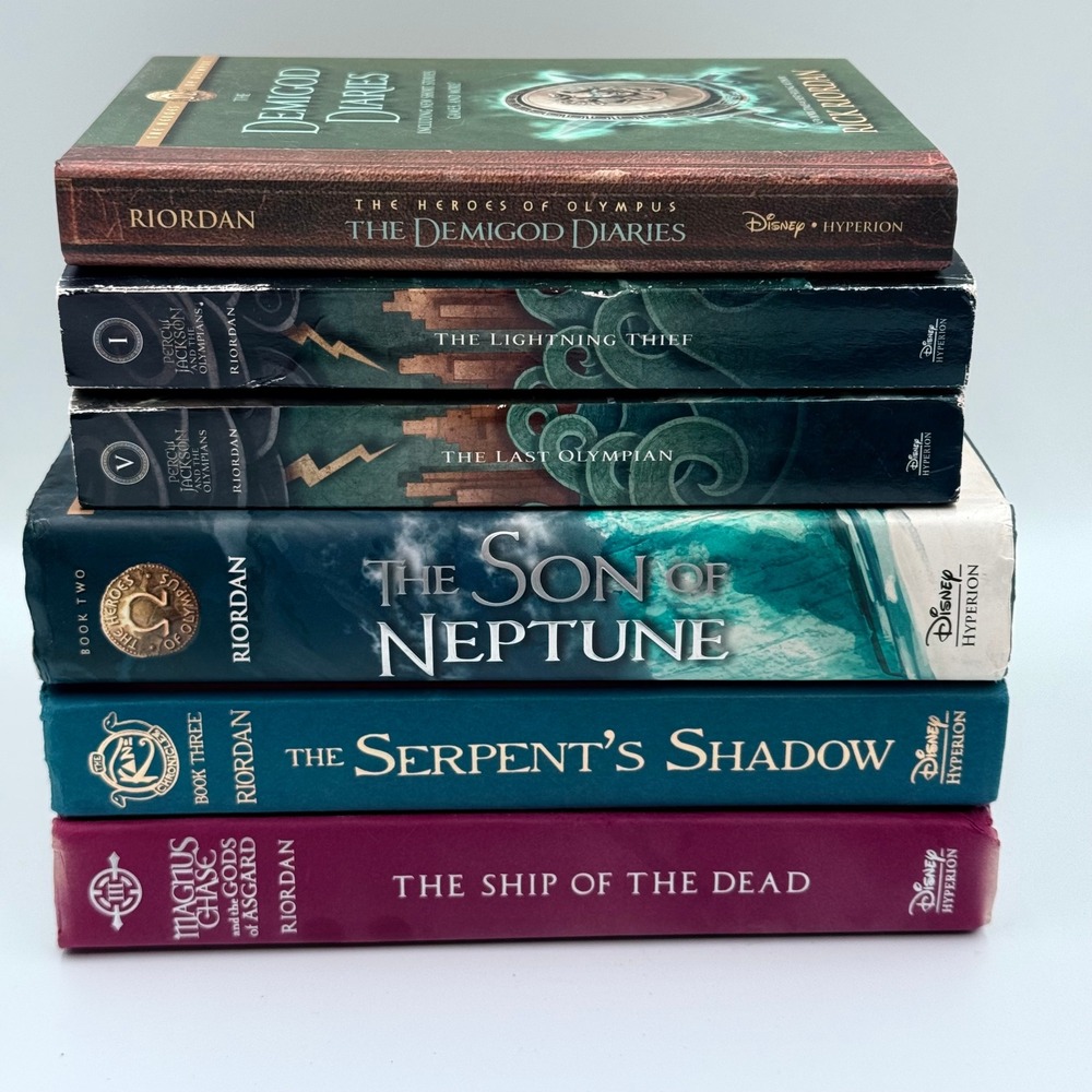 Rick Riordan Percy Jackson Heroes of Olympus Book Lot of 6 Hardcover Paperback